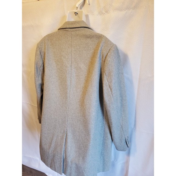 ELLOS Women's Plus Long Boyfriend Wool Blazer Size 22 Light Gray Striped Lining - Picture 9 of 12